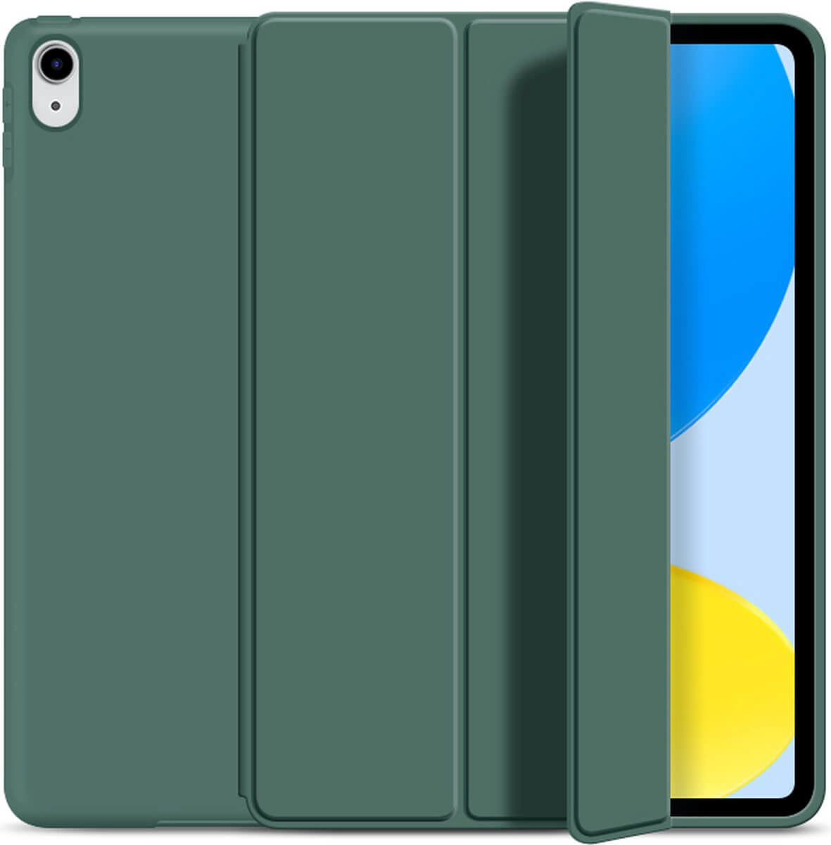 TiMOVO Hoesje voor iPad 10e generatie hoesje 2022, slanke standaard hoes voor iPad 10e generatie 10.9 inch, ondersteuning Touch ID, Auto Wake/Sleep Smart Shell met doorschijnende achterkant, Fit iPad
