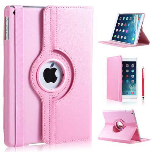 iPad Air 1 (2013) Hoes 360 Graden Licht Roze Leer