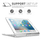 iPad Air 2 Bluetooth Toetsenbord Hoes Draaibaar - Zilver - QWERTY