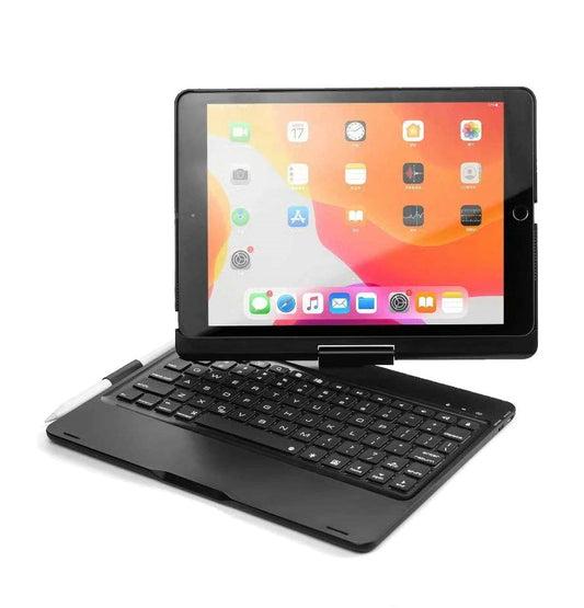 iPad Pro 10.5/Air 2019 toetsenbord draaibare case zwart