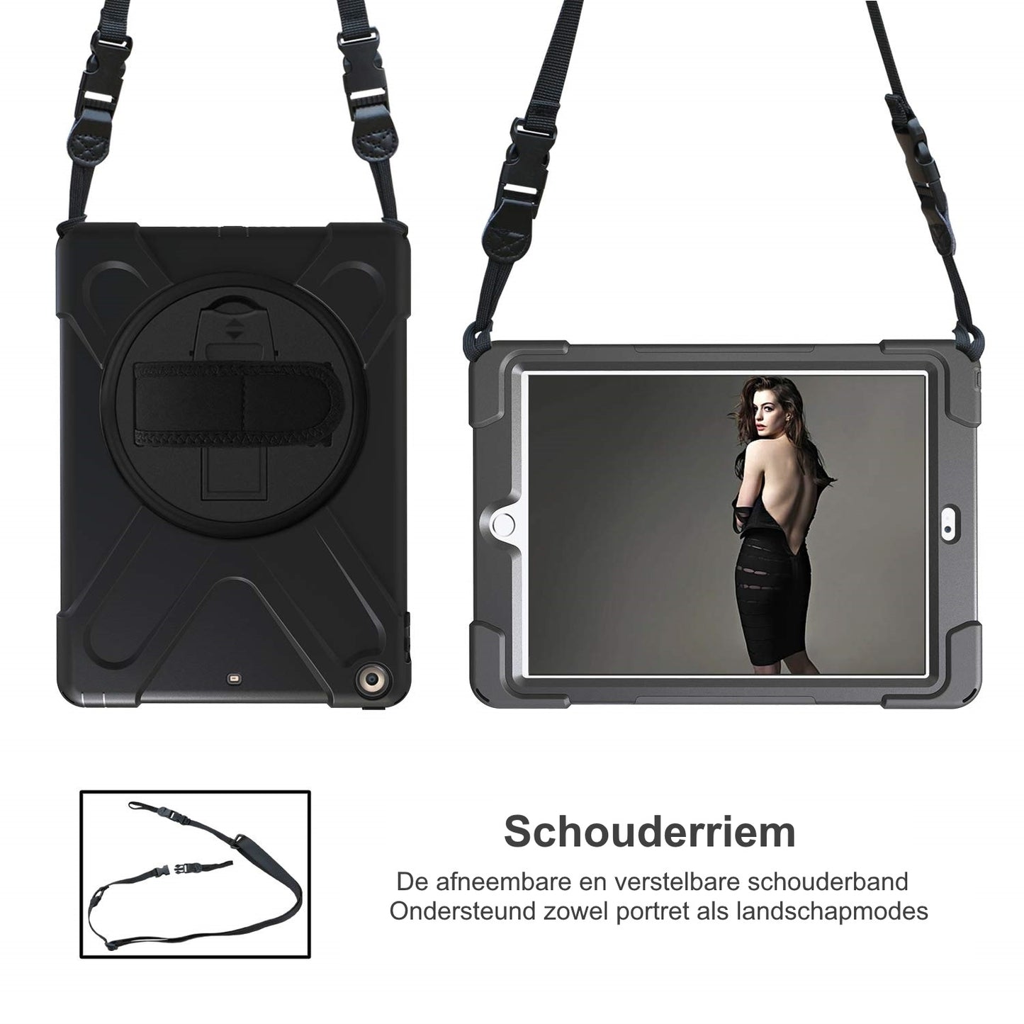 iPad Mini 5 Protector Hoes met handvat en schouderriem en standaard