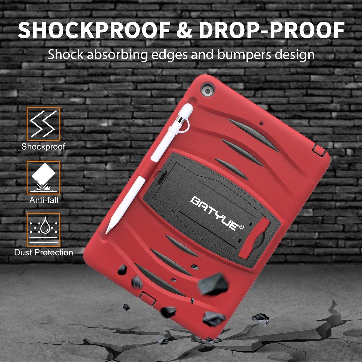 iPad 10.2-inch (2019/2020/2021) Hoes Protector Rood