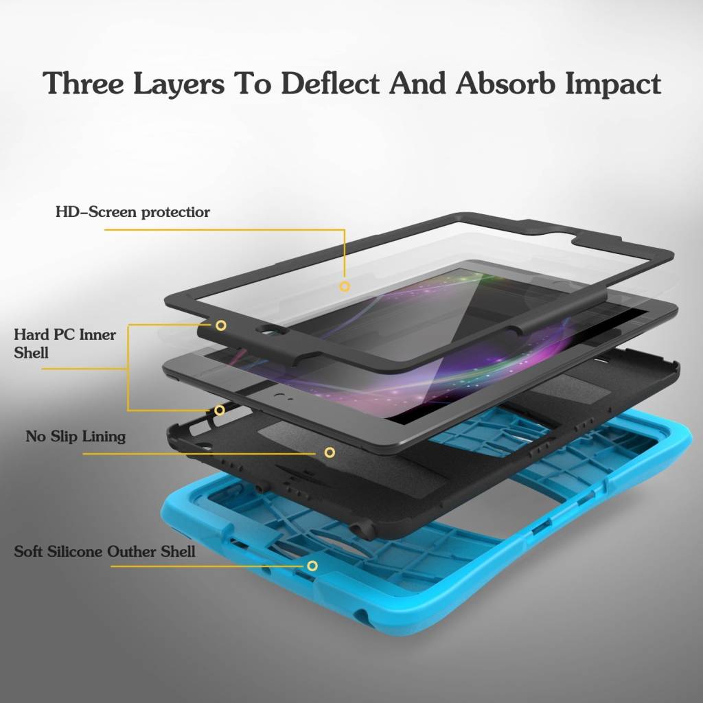 iPad 2018 hoes protector licht blauw