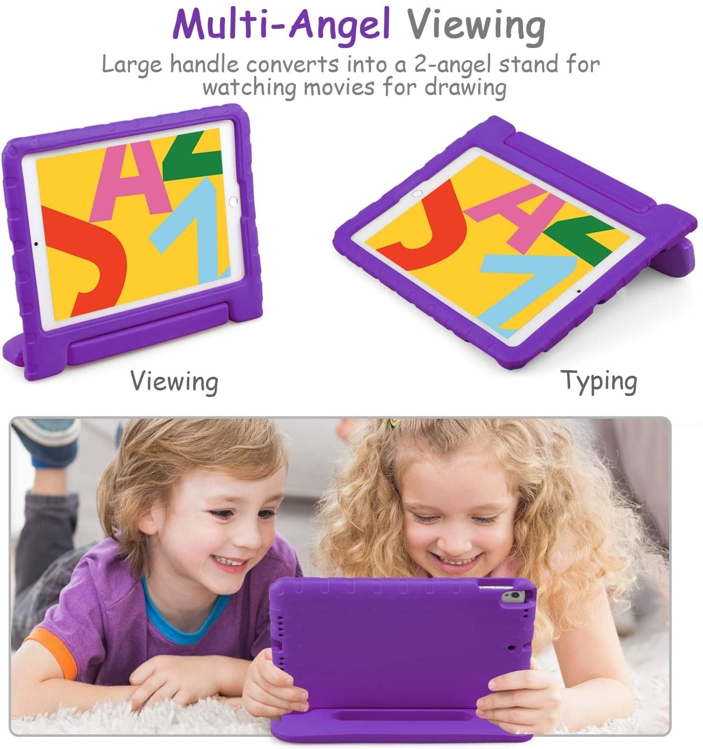 iPad 2019 10.2 Kinderhoes Paars