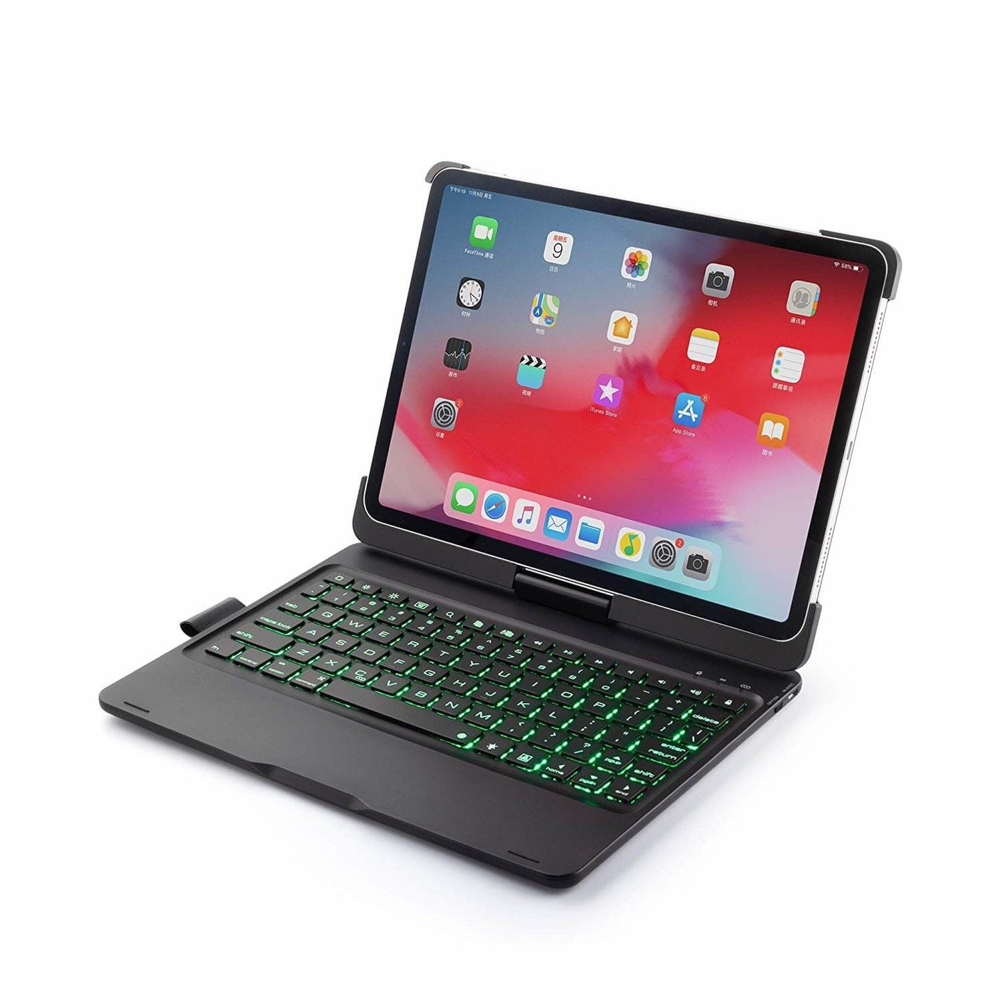 iPad Pro 11 toetsenbord draaibare case zwart