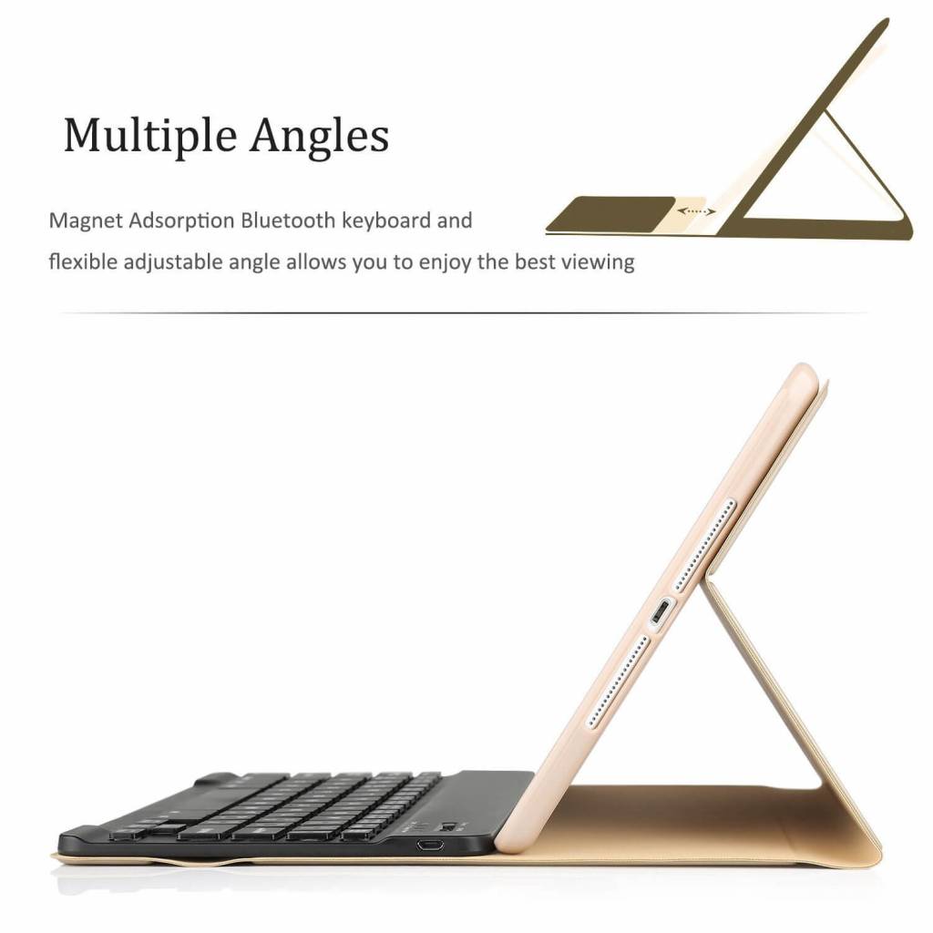 iPad Air hoes met afneembaar toetsenbord goud