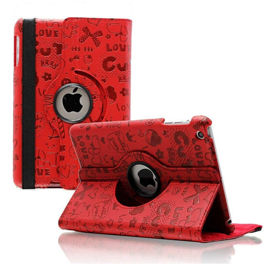 iPad mini 360 graden hoes Trendy leer rood