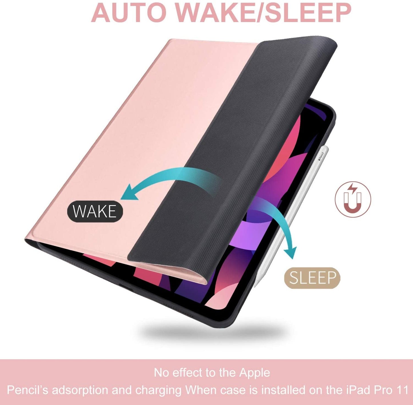 iPad Air 11-inch (2025/2024) / Air 10.9-inch (2022/2020) Hoes Met Afneembaar Toetsenbord Roze