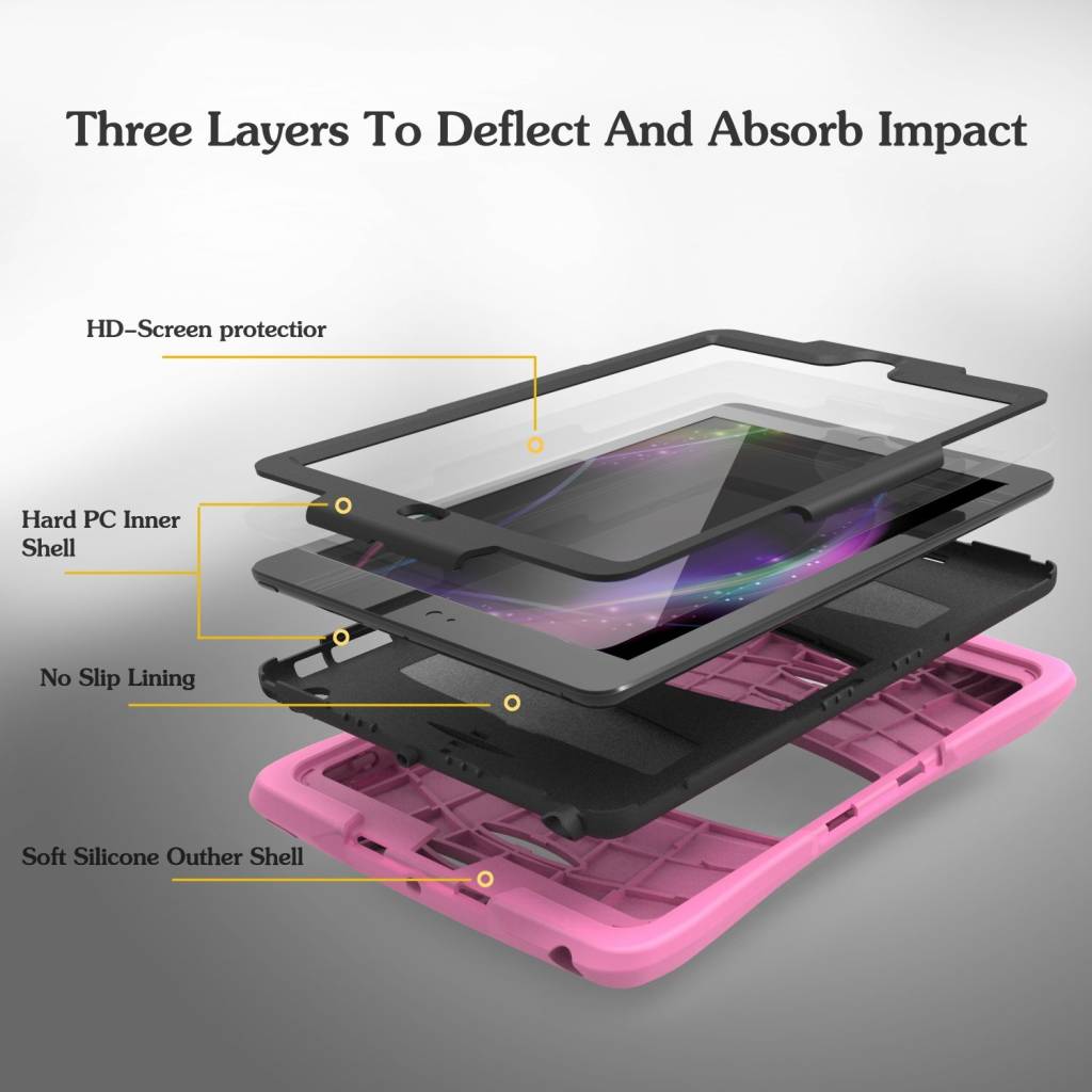 iPad 2018 hoes protector licht roze