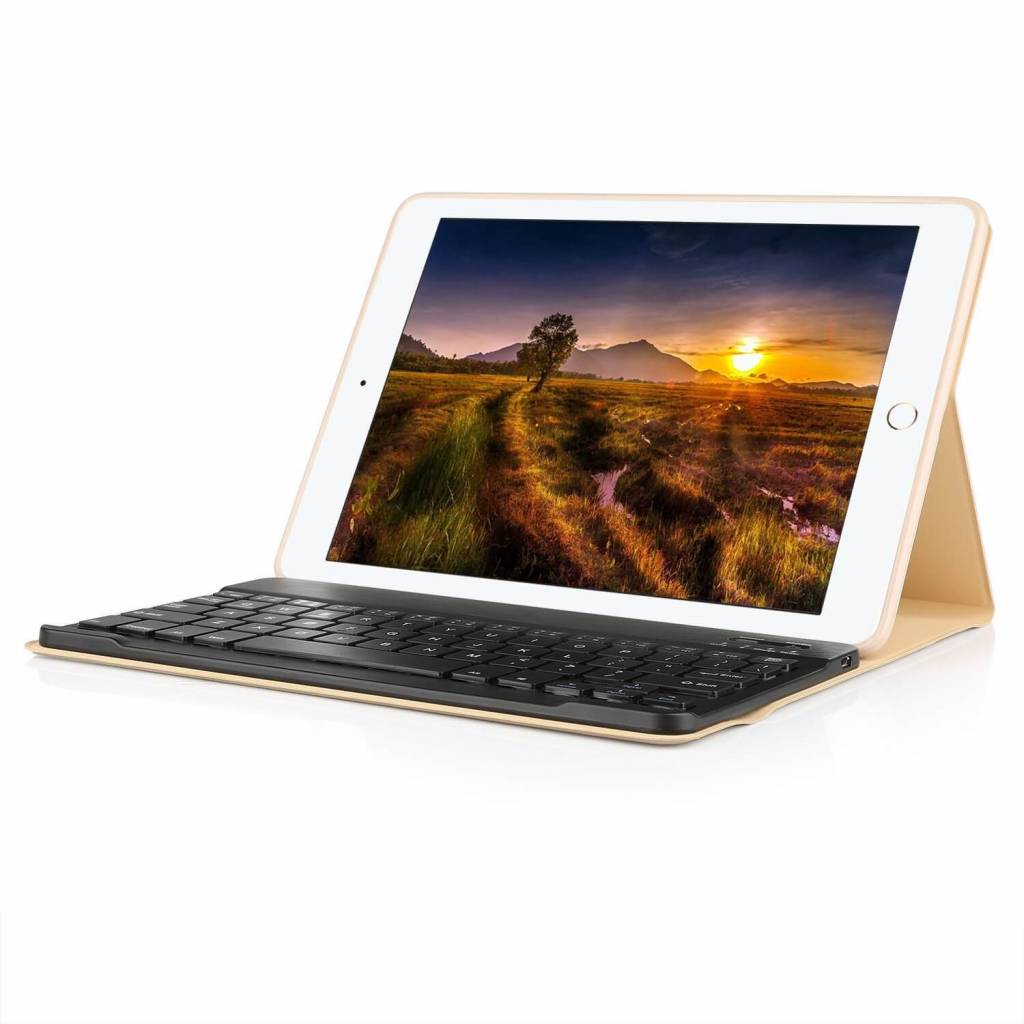 iPad Air hoes met afneembaar toetsenbord goud