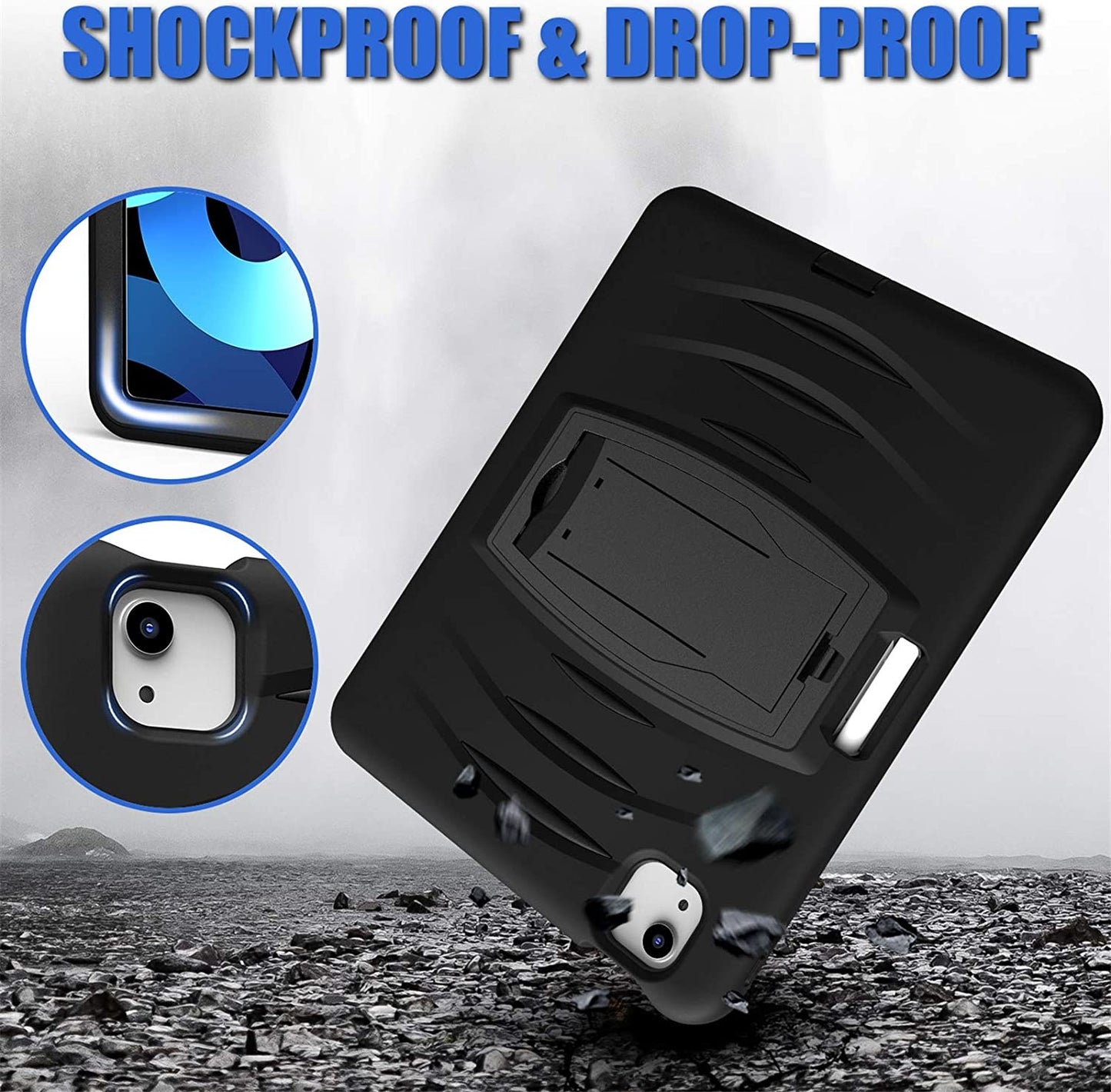 iPad Air 2022 / 2020 10.9-inch hoes protector zwart