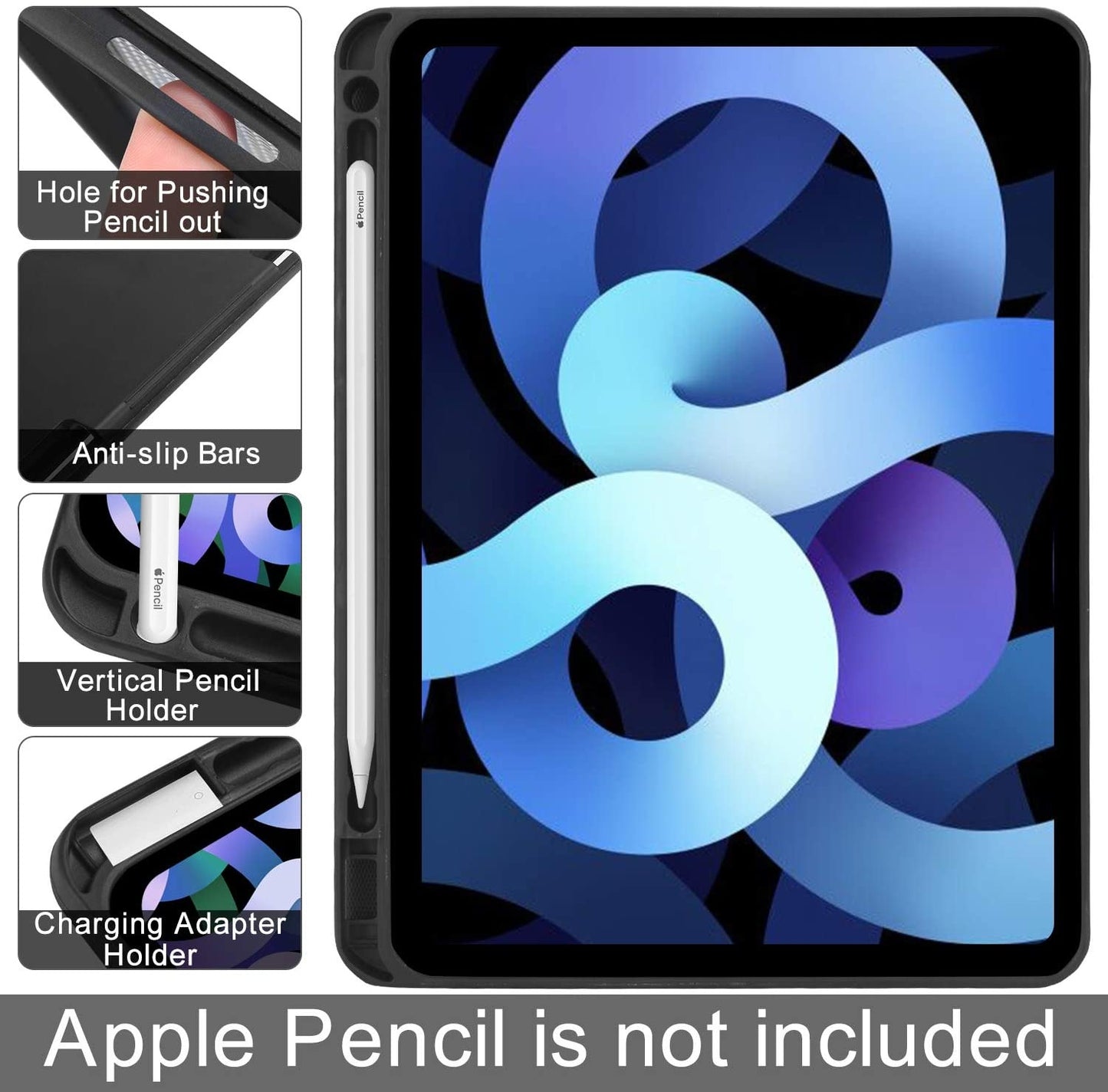 iPad Air 11-inch (2025/2024) / Air 10.9-inch (2022/2020) Hoes Met Afneembaar Toetsenbord Zwart