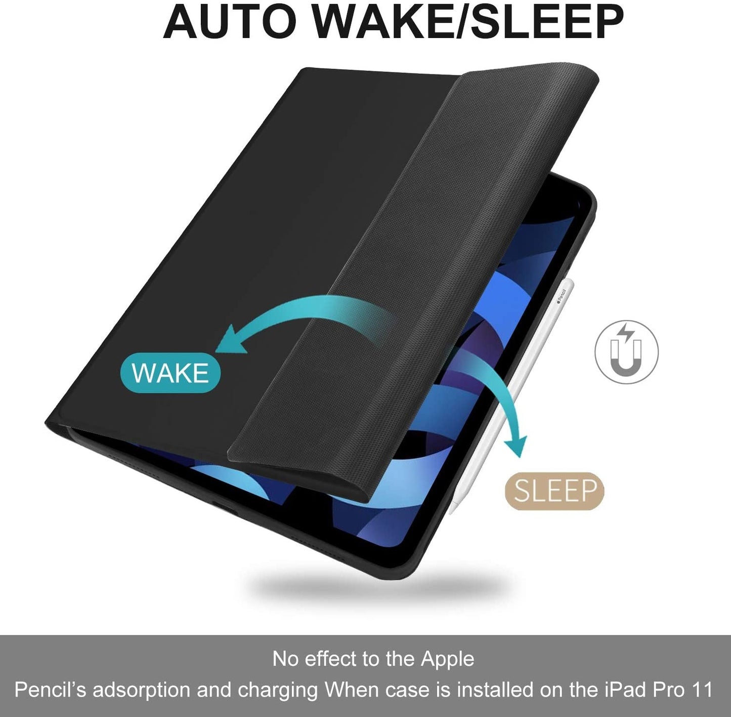 iPad Air 11-inch (2025/2024) / Air 10.9-inch (2022/2020) Hoes Met Afneembaar Toetsenbord Zwart