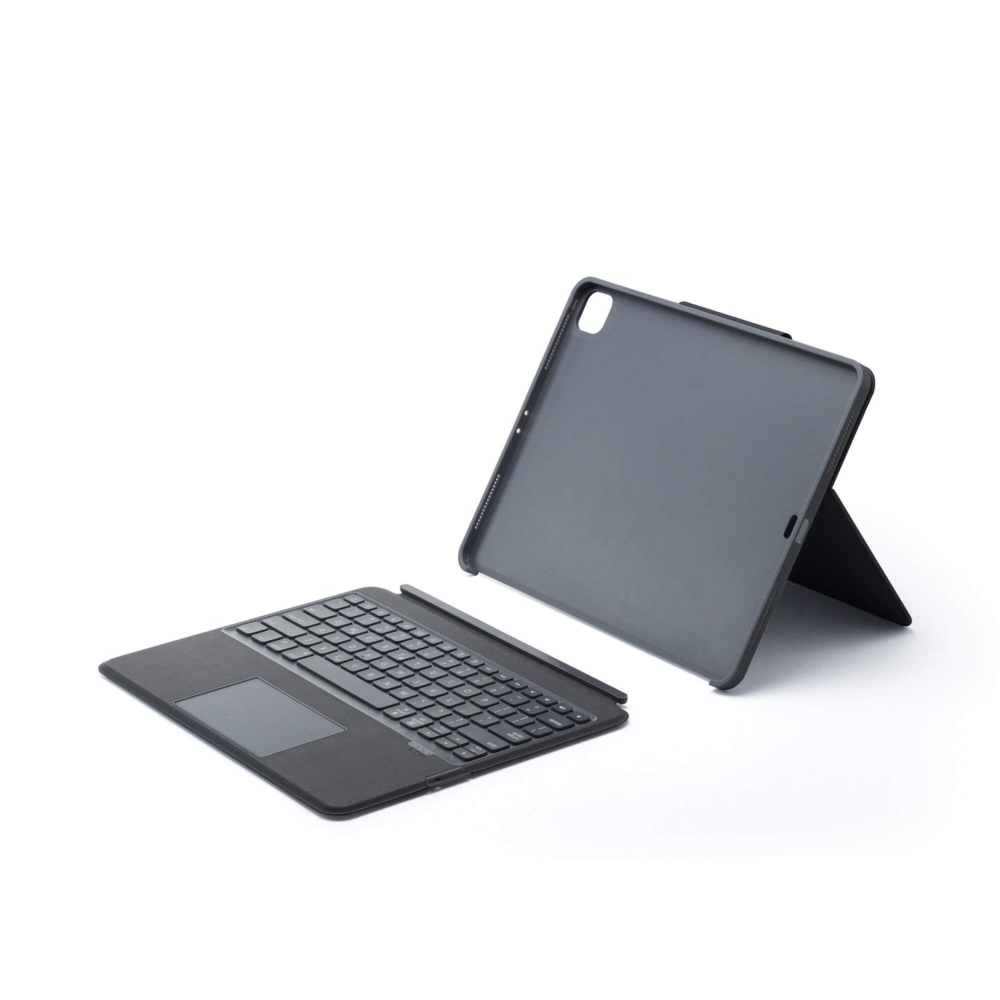iPad 10.2 inch (2019/2020/2021) Smart Folio Toetsenbord Hoes Smart Grey