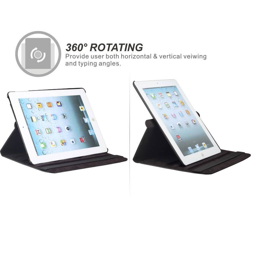 iPad Pro 10.5 hoes 360 graden zwart leer