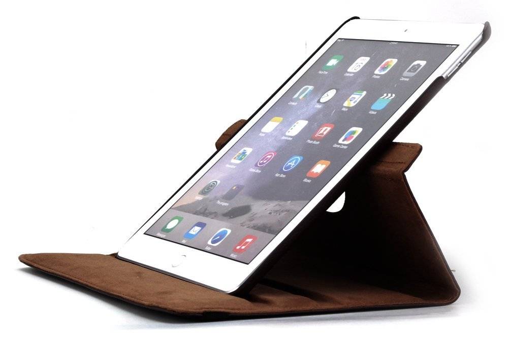 iPad Air 2019 hoes 360 graden bruin leer