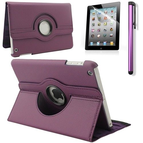 iPad Mini 4 hoes 360 graden leer paars
