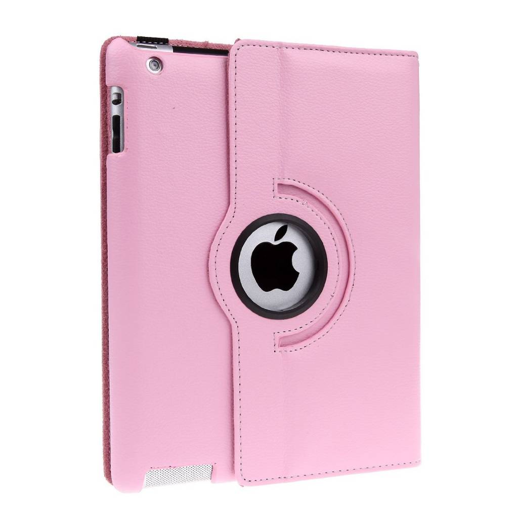 iPad 2018 hoes 360 graden licht roze leer