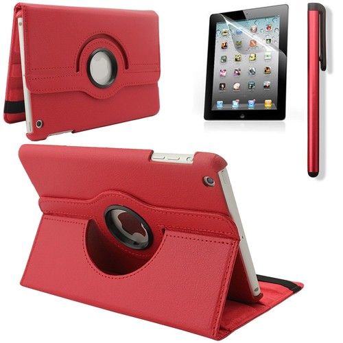 iPad Mini 4 hoes 360 graden leer rood