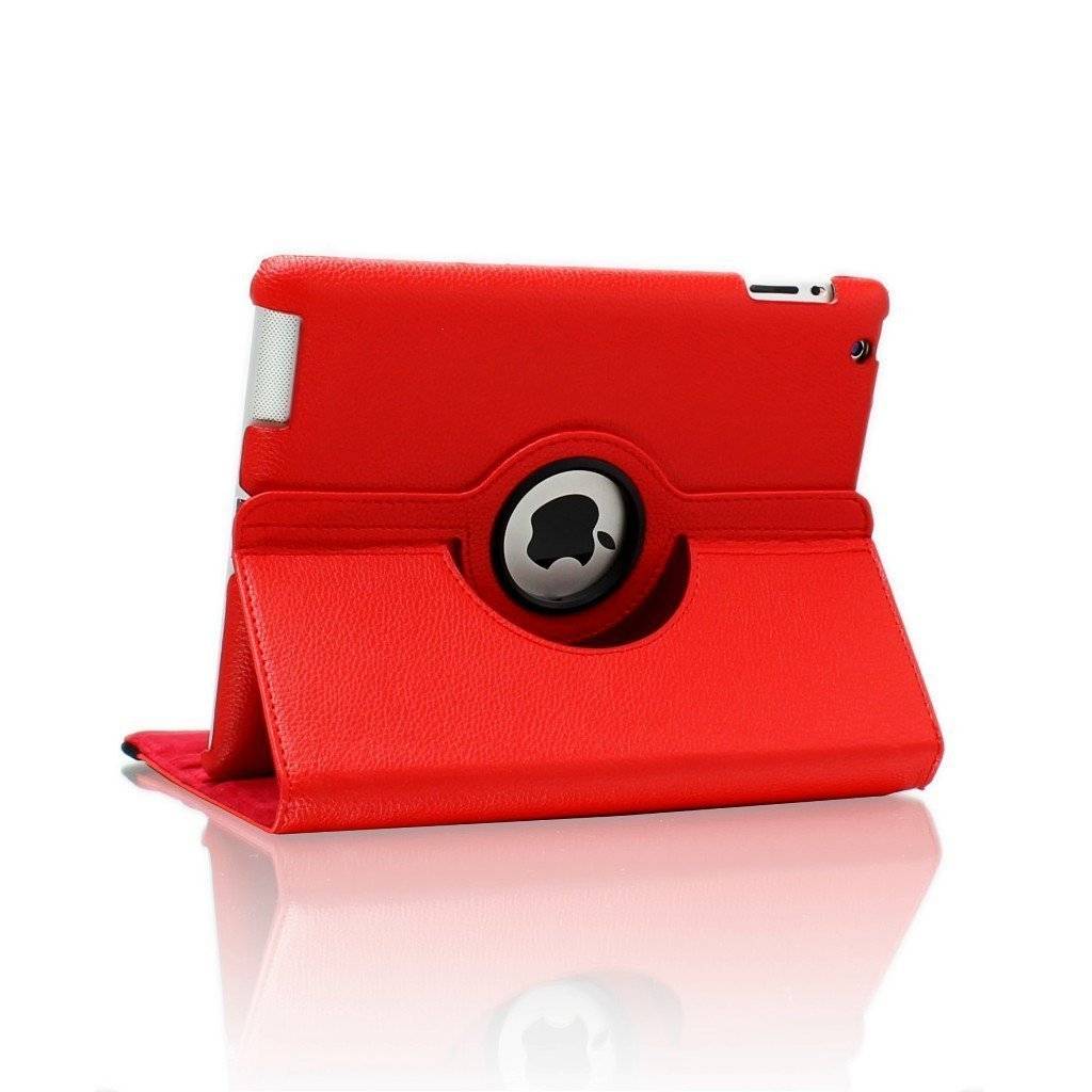 iPad Air 1 (2013) Hoes 360 Graden Rood Leer