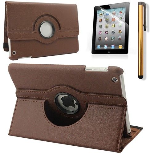 iPad Mini 4 hoes 360 graden leer bruin