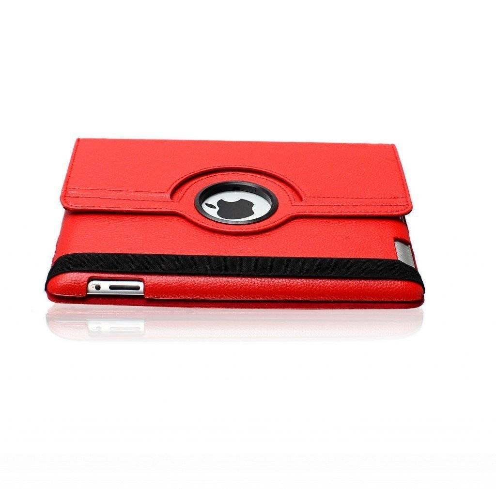 iPad Air 1 (2013) Hoes 360 Graden Rood Leer