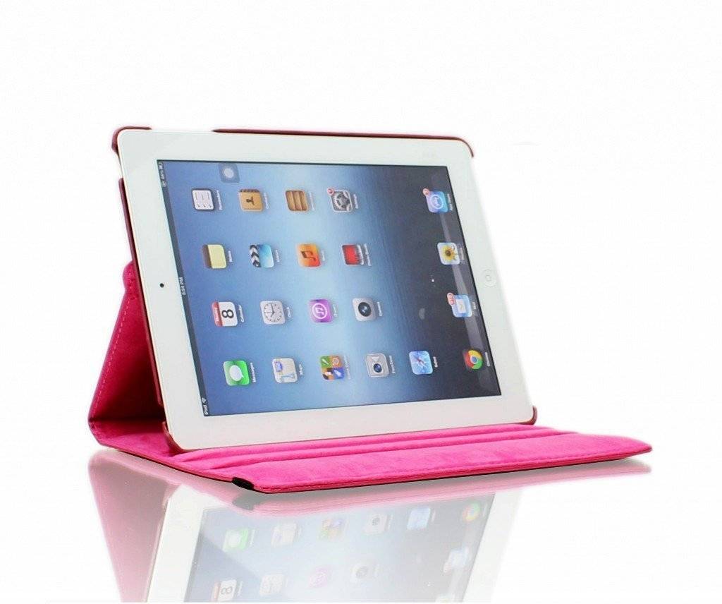 iPad Pro 12.9 (2017) 360 Hoes Roze Leer