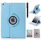 iPad Pro 12.9 (2017) 360 Hoes Licht Blauw Leer