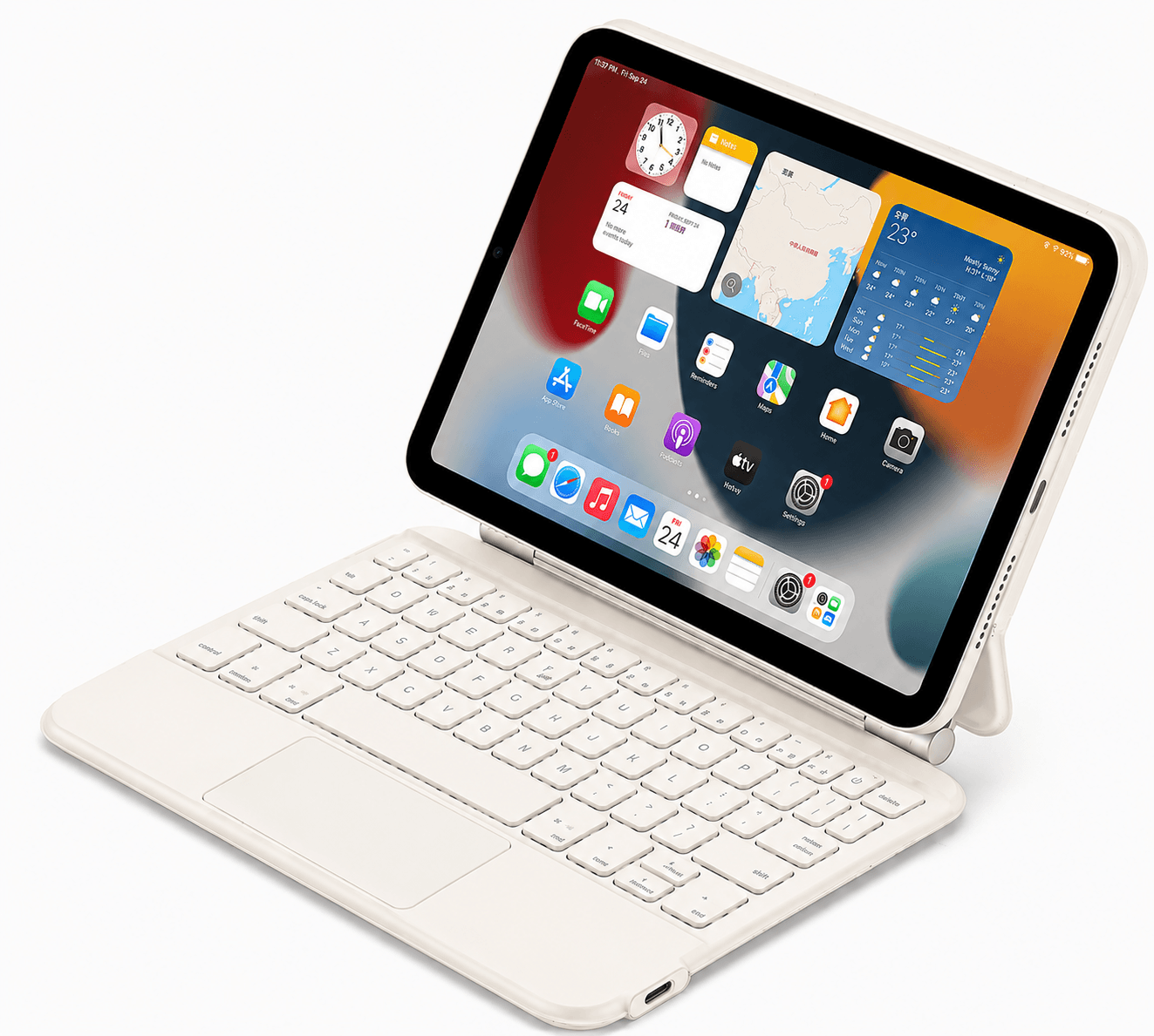 iPad Mini 7/6 Bluetooth Magnetisch Toetsenbord Wit