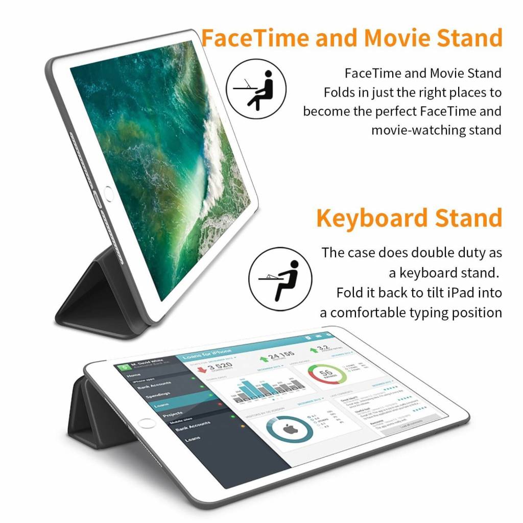 iPad Air 1/2 Smart Cover Case Zwart