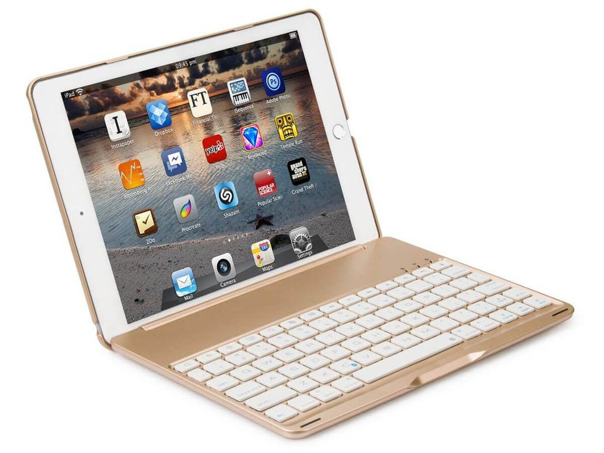 iPad 2020 10.2 inch Toetsenbord Hoes goud