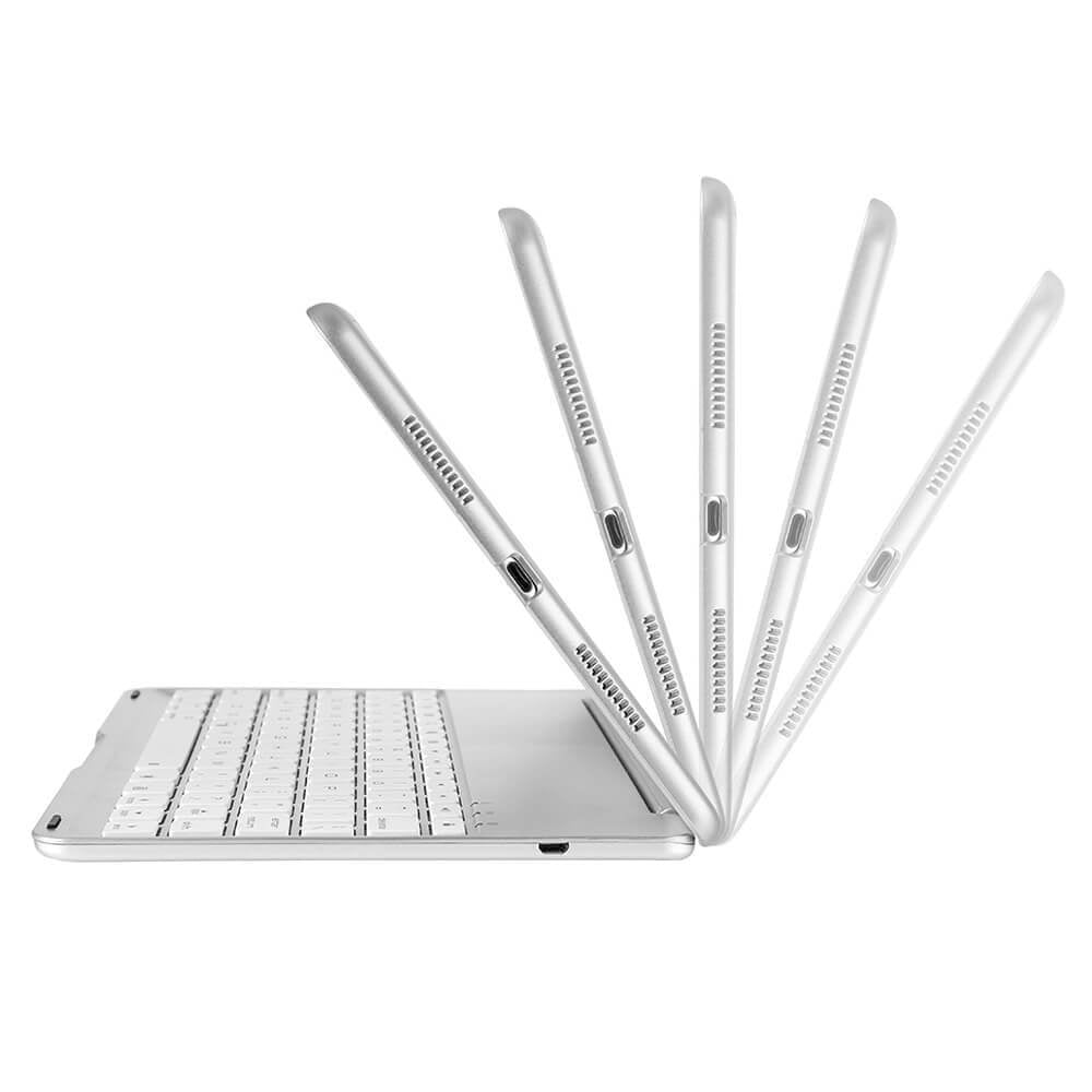 iPad Air Toetsenbord Hoes Zilver met Touchpad Muis