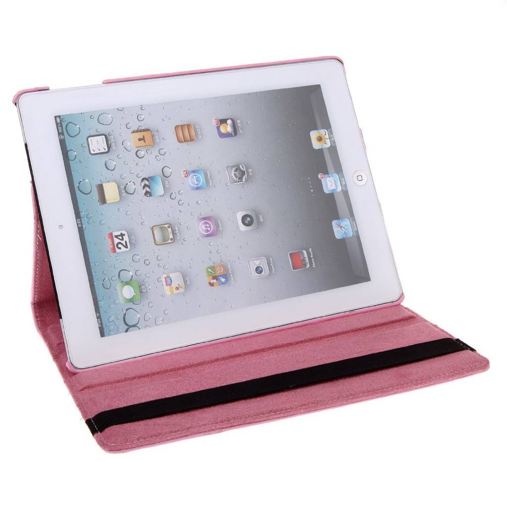 iPad Mini 5 hoes 360 graden leer licht roze