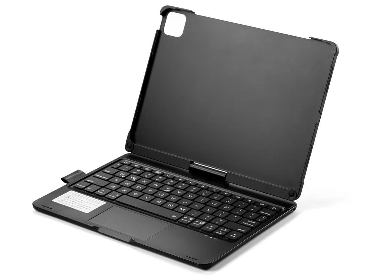 iPad Pro 13 Inch (2024) Toetsenbord Case Zwart 360 Graden Draaibaar Met Touchpad Muis