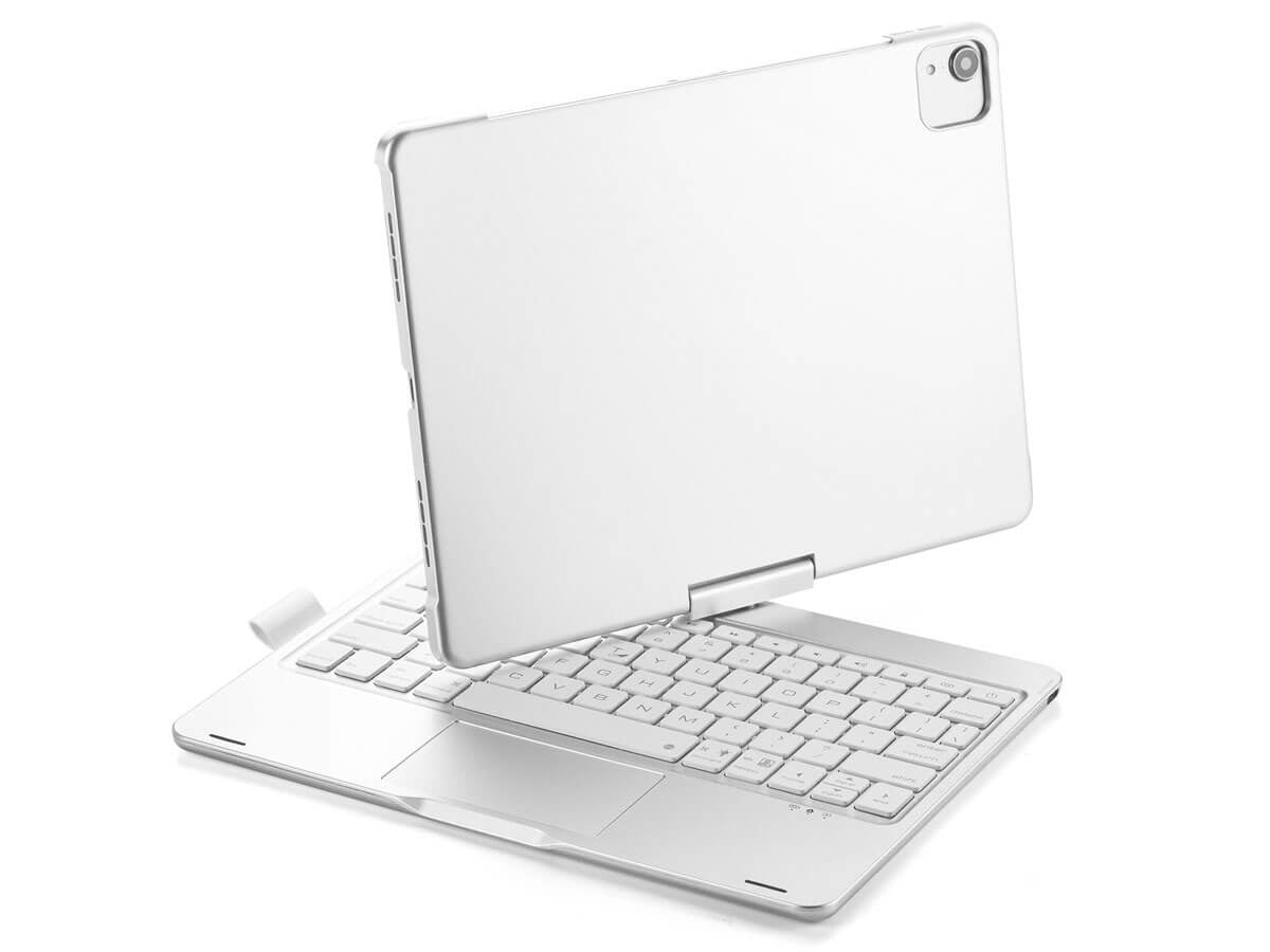 iPad Air 10.9 inch 2020/2022 Toetsenbord Case Zilver 360 graden draaibaar met Touchpad  Muis