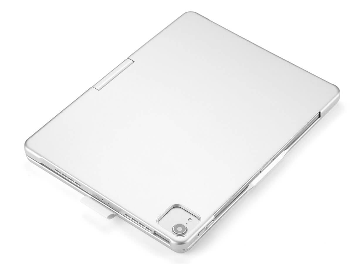 iPad Pro 11 Inch (2024) Toetsenbord Case Zilver 360 graden draaibaar met Touchpad Muis