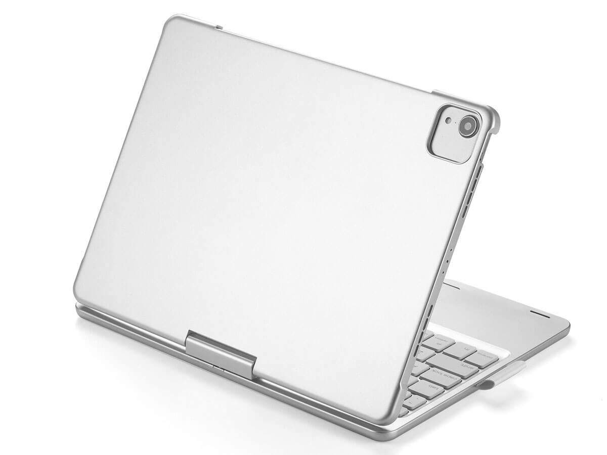 iPad Air 10.9 inch 2020/2022 Toetsenbord Case Zilver 360 graden draaibaar met Touchpad  Muis