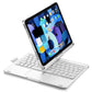 iPad Pro 11 Inch (2024) Toetsenbord Case Zilver 360 graden draaibaar met Touchpad Muis