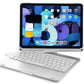 iPad Air 10.9 inch 2020/2022 Toetsenbord Case Zilver 360 graden draaibaar met Touchpad  Muis