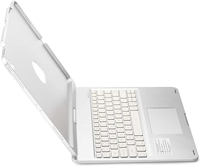 iPad Pro 12.9 inch (2020/2021/2022) Toetsenbord Case Zilver  360 graden draaibaar met Touchpad Muis