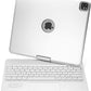 iPad Pro 12.9 inch (2020/2021/2022) Toetsenbord Case Zilver  360 graden draaibaar met Touchpad Muis