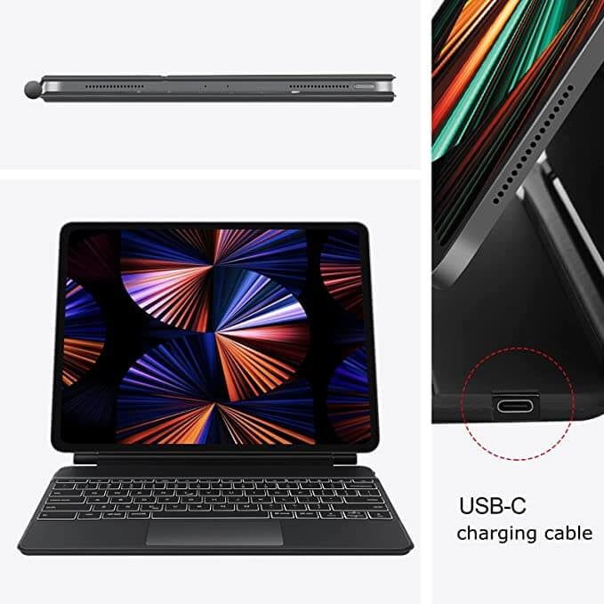 iPad Pro 12.9 (2018/2020/2021/2022) Bluetooth Magnetisch Toetsenbord Roze