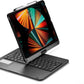 iPad Air 13 (2025/2024) Toetsenbord Case Zwart 360 Graden Draaibaar met Touchpad Muis