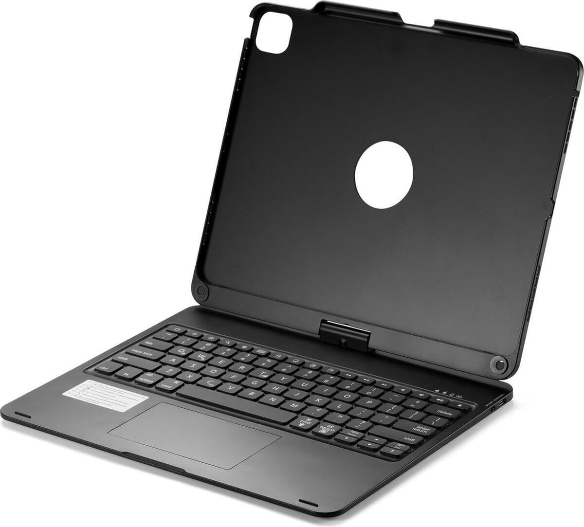 iPad Air 13 (2025/2024) Toetsenbord Case Zwart 360 Graden Draaibaar met Touchpad Muis