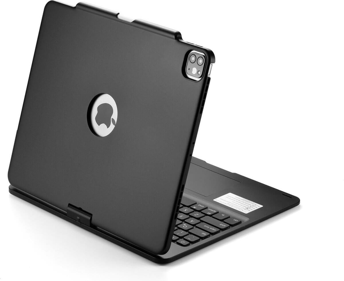 iPad Air 13 (2025/2024) Toetsenbord Case Zwart 360 Graden Draaibaar met Touchpad Muis