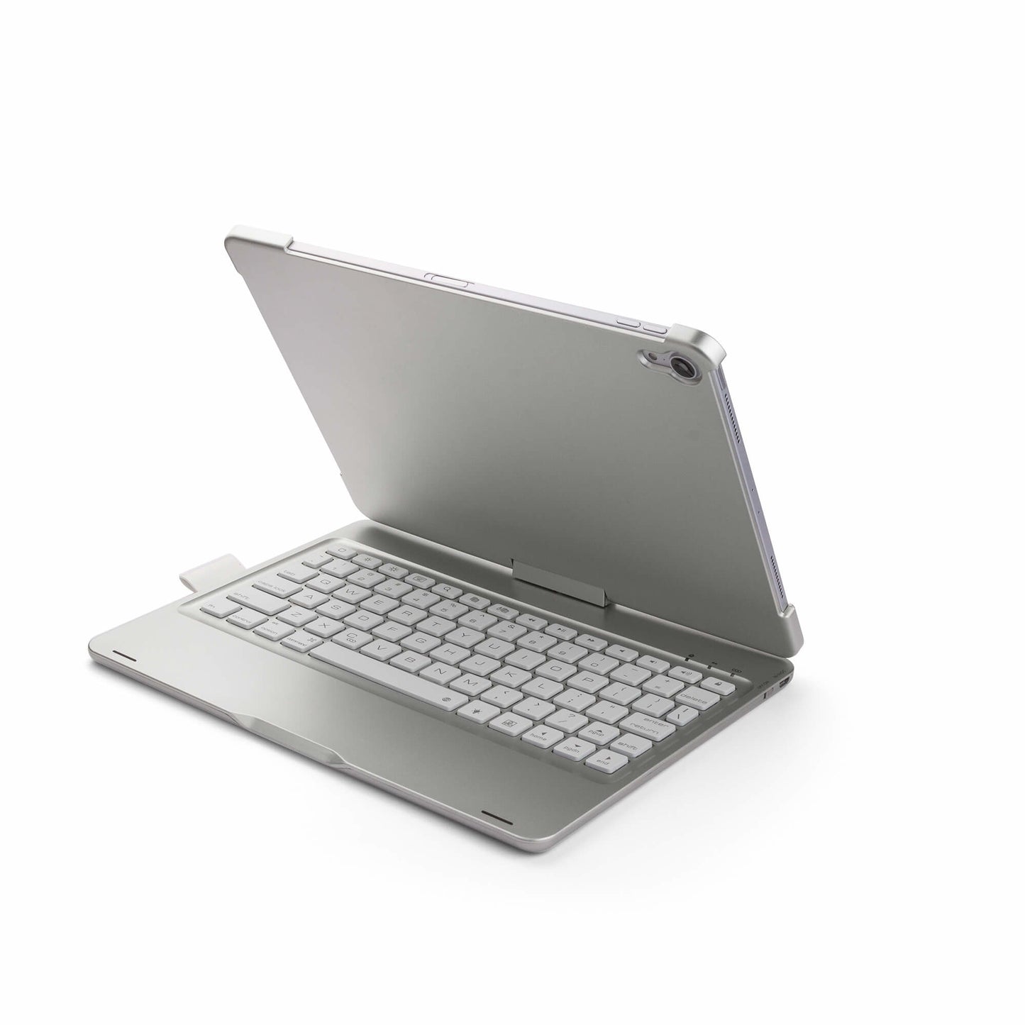 iPad 2017 Bluetooth Toetsenbord Hoes Draaibaar - Zilver - QWERTY