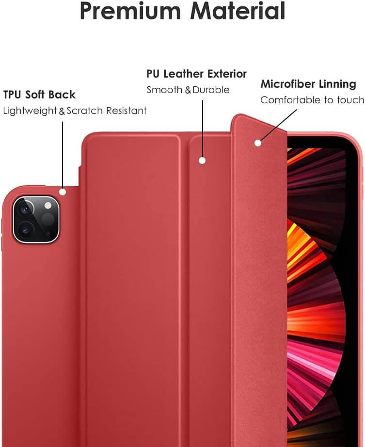 iPad Air 2022/2020 10.9-inch / Pro 11-inch (2020/2021/2022) Smart Cover Rood