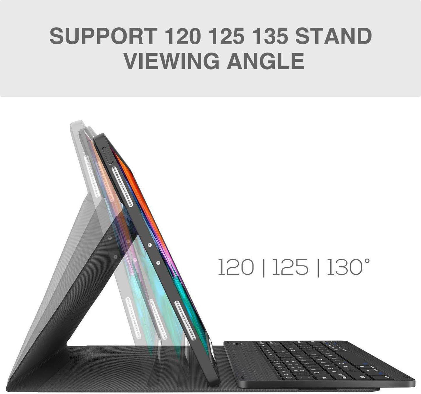 iPad Air 13 Inch (2025/2024) Hoes met Afneembaar Toetsenbord Zwart