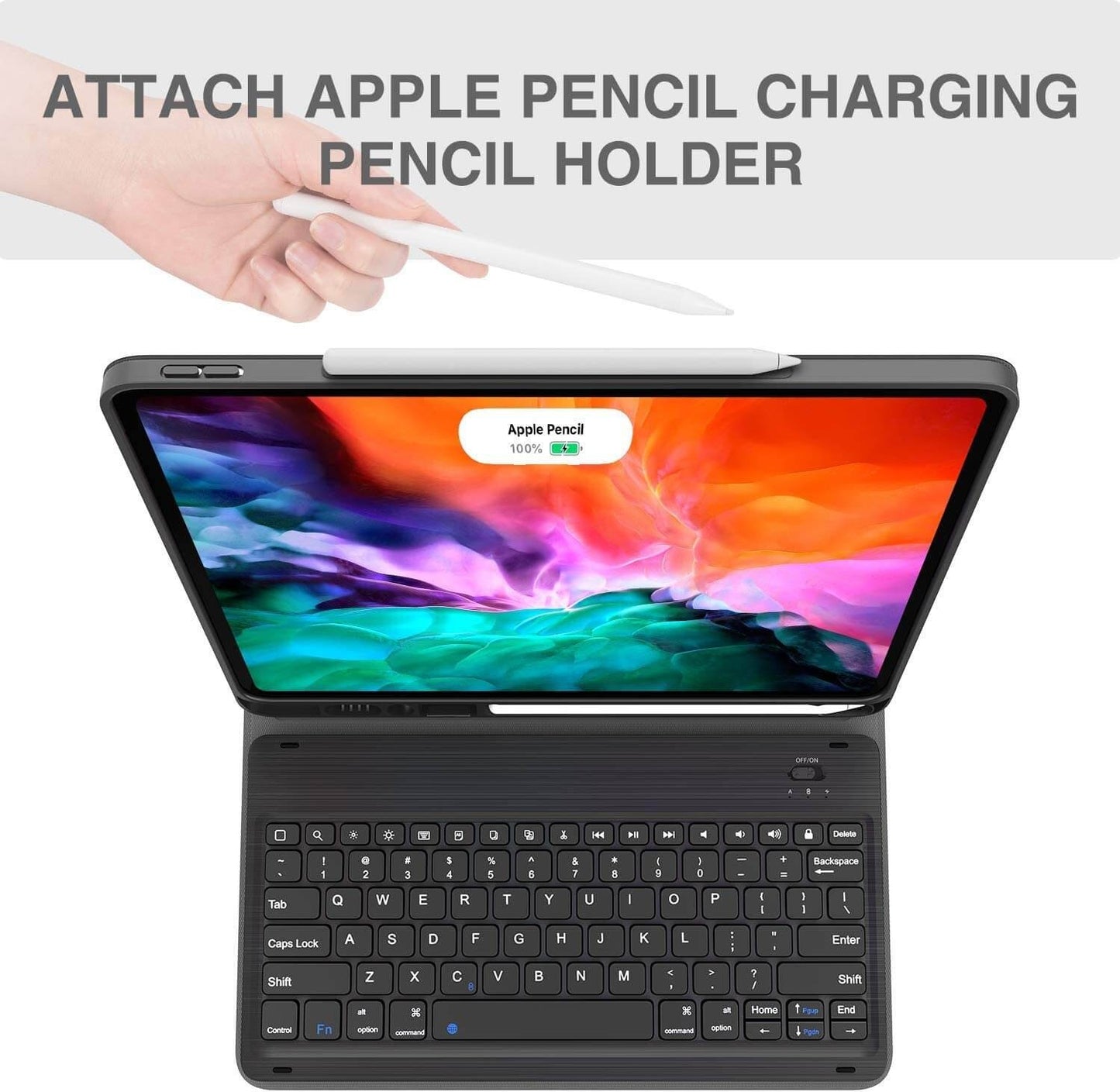 iPad Air 13 Inch (2025/2024) Hoes met Afneembaar Toetsenbord Zwart