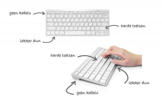 iPad draadloos bluetooth toetsenbord wit